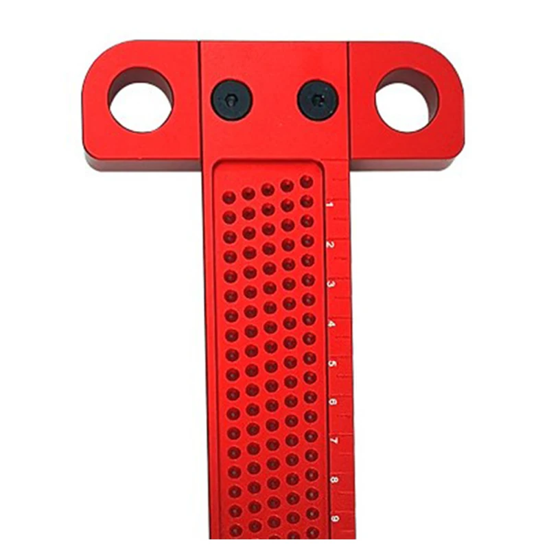 

Woodworking T-Square Measuring Tools Scribe Aluminum Alloy,Woodworking Marking Rule Measurement Tool Cross Ruler(T-160)