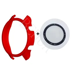 Durable Protective Case Cover & Screen Film for Xiaomi MI Watch Color - Premium Hard Protection Accessories (Red)