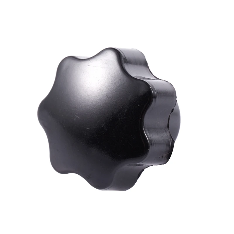 M6 x 25mm Female Thread Plastic Star Head Clamping Knob Jig Black 8pcs