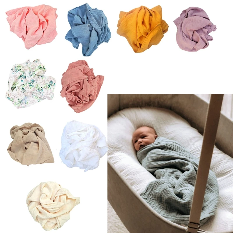 

2024 New Muslin Cotton Baby Blanket Newborn Swaddle Warp Baby Photography Prop Bath Towel