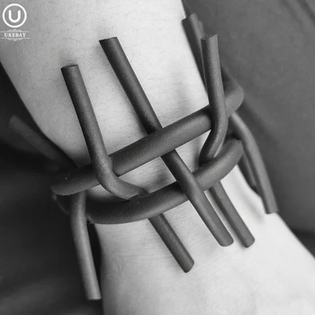 

UKEBAY New Gothic Handmade Jewelry Rubber Chains Charm Bracelets Fashion Design Bangles Birthday Gift Women And Men Bracelet