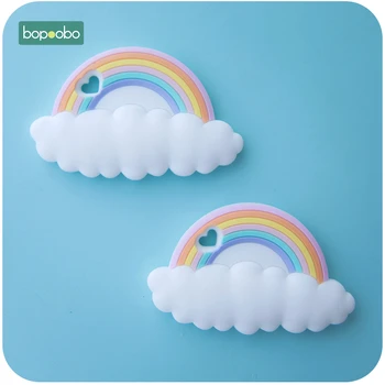 

Bopoobo 1PC Baby Teethers Silicone Rainbow Chewable BPA Free Rodent Teething Tiny Rod Food Grade Silicone Teether Baby Products