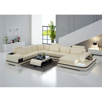 

living room Sofa set диван мебель кровать muebles de sala L shape massage real genuine leather sofa cama puff asiento sala futon