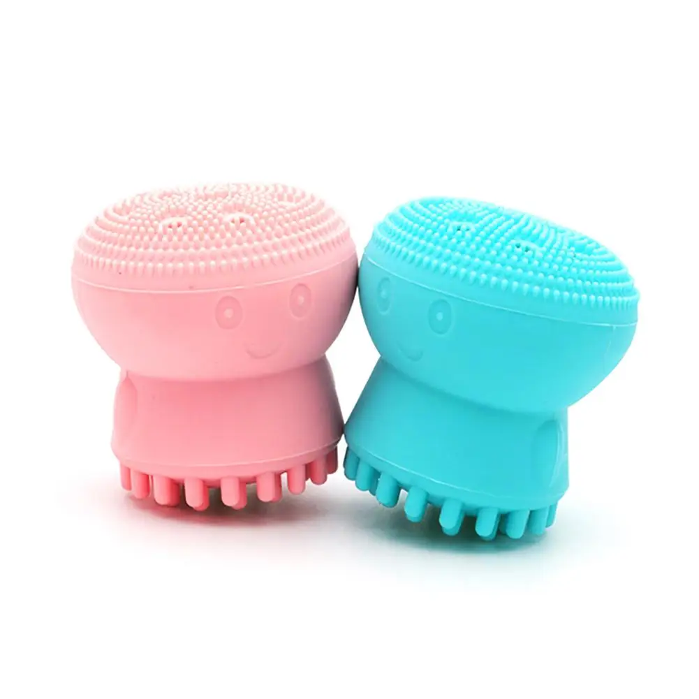 

New 1Pcs Mini Octopus Silicone Face Cleansing Washing Brush Facial Cleaner Exfoliator Travel Makeup Tool