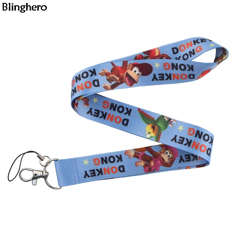 Blinghero обезьянка Lanyards Мультфильм Крутой шнурок для ключей стильный телефон КЛЮЧИ ID карточка ручная работа шейный ремень Висячие веревки шнурки BH0154