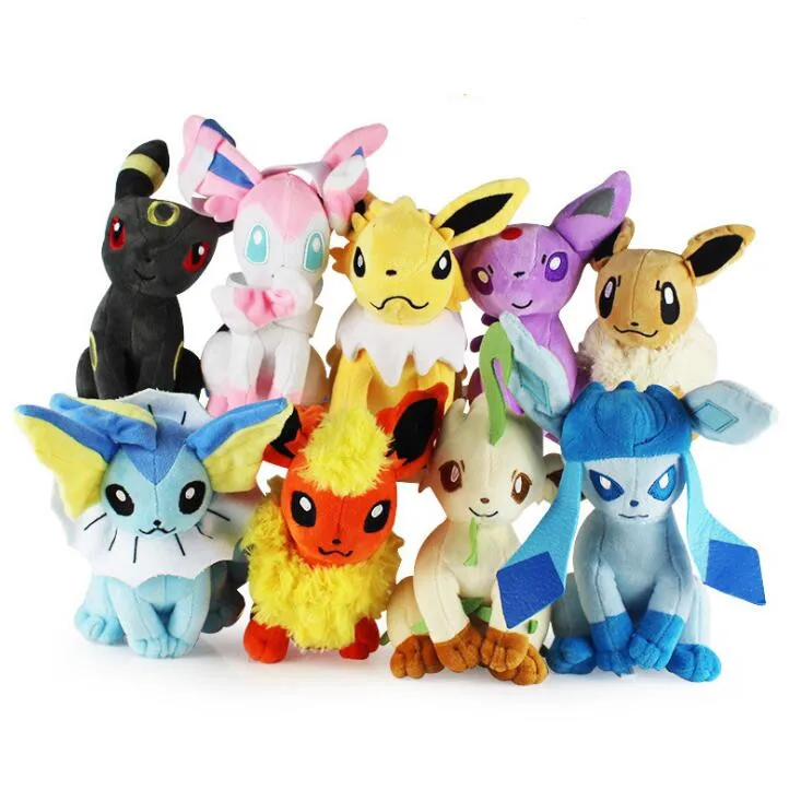 20Cm Pokemon Eevee Pikachu Bambole Di Peluche Glaceon Leafeon Umbreon Espeon Jolteon Vaporeon Flareon Sylveon Giocattolo Per Bambini