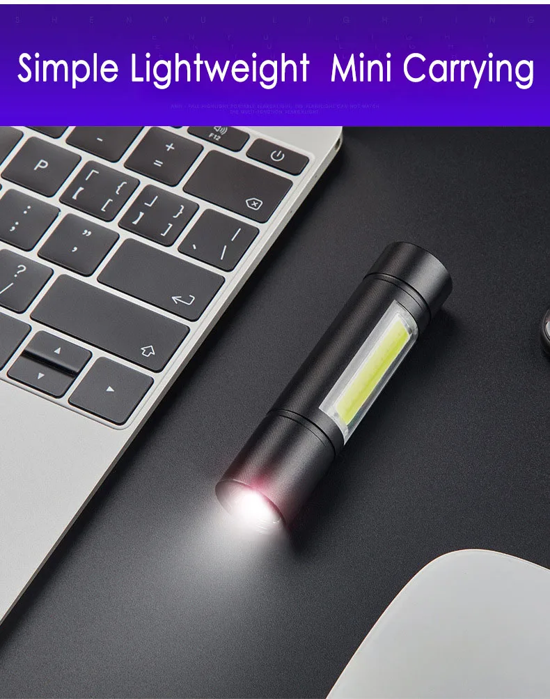 Светодиодный фонарик мини фонарь Перезаряжаемый usb фонарь с зарядкой тактический фонарь охотничий фонарь xpe+ cob linterna Рабочий фонарь