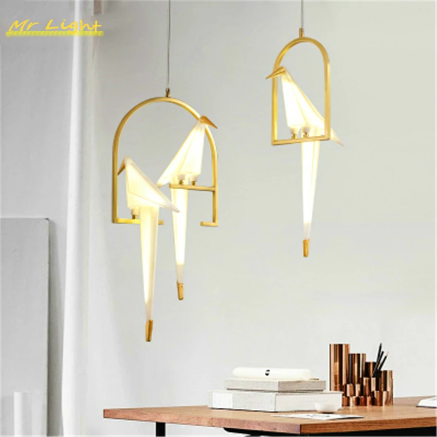 

Modern Bird Lamp Pendant Lights Lighting Nordic Luxury Pendant Lamp Origami Crane for Living Room Home Deco Kitchen Hanging Lamp
