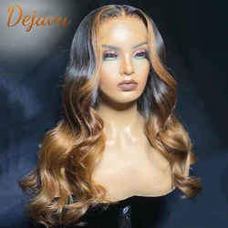 Ginger Color Highlight Wig Lace Front Human Hair Wigs Ombre Wig Preplucked Baby Hair 13x4 Frontal Lace Wig For Women