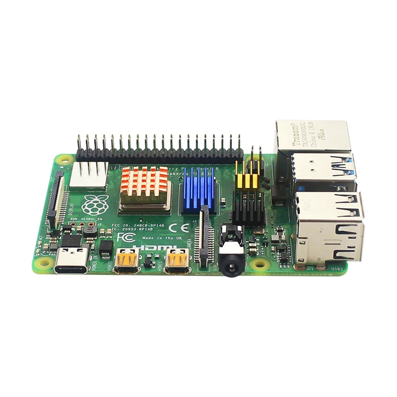 UK Raspberry Pi 4 Модель B комплект+ ABS чехол+ светодиодный светильник вентилятор+ питание+ Micro HDMI+ радиатор дополнительно 64 32 Гб SD карта | ридер