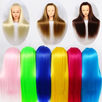 

Professional training head with long Professional training head with long thick hairs practice madeup Hairdressing mannequin dol