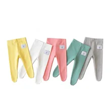 Милые детские штаны с высокой эластичностью брюки для новорожденных девочек и мальчиков хлопчатобумажная одежда для младенцев леггинсы для маленьких девочек