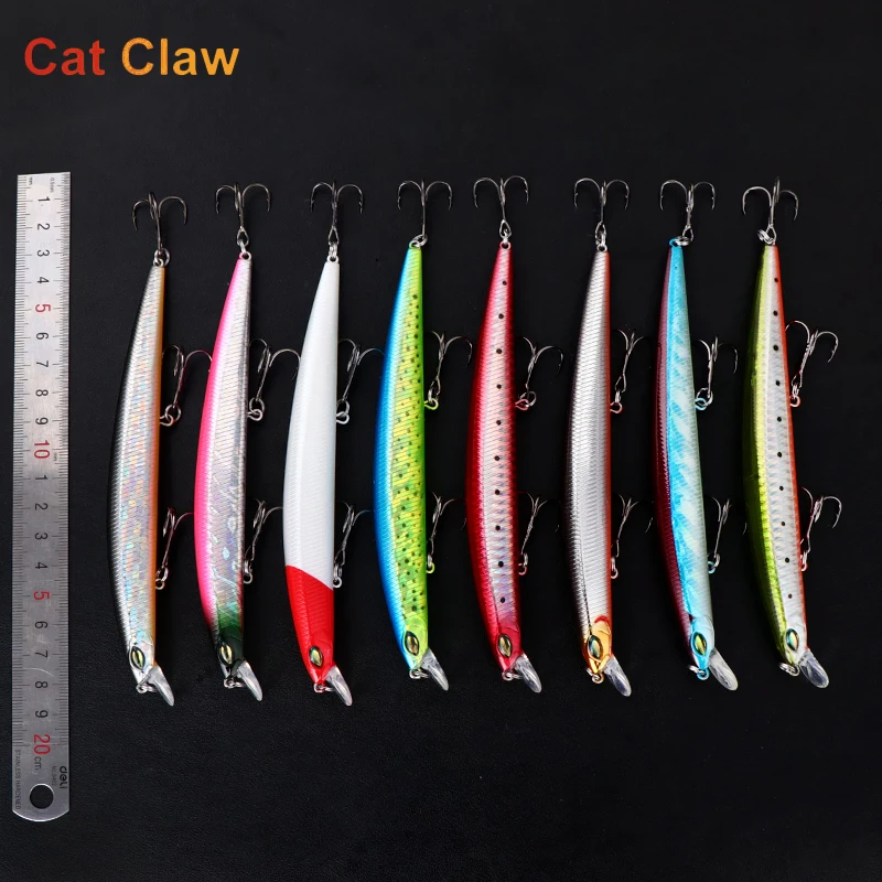 Cat Claw Minnow 150MM/19g fishing Lure Treble Hooks Surface upper middle water Floating Sea Fishing Lure Hard Fake bait 602M NEW