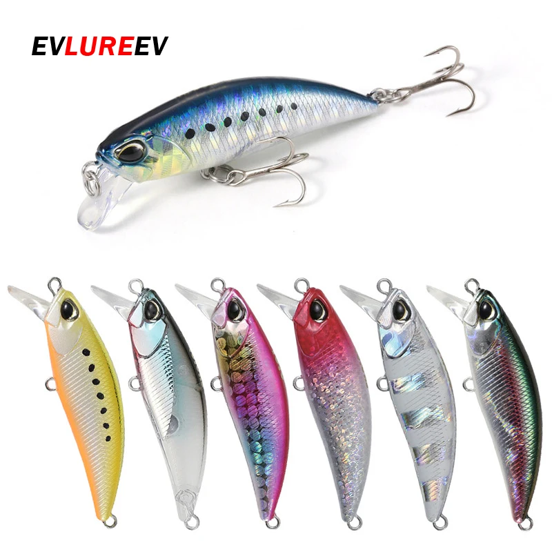 2021 New Minnow 48mm 4.3g Sinking Floating Mini Wobbler Fishing Lure Artificial Hard Bait Trout Crankbait Tackle | Спорт и