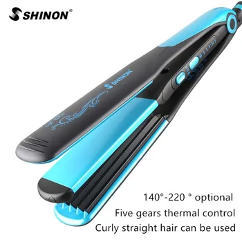 

3 IN 1 Hair straightener corn curling iron Curly hair and straight hair two usages Ceramic glaze layer Romantic curly