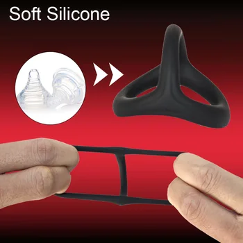Silicone Man Penis Ring Men's cock ring sexy toys for men couples sexyshop time delay ejaculation erotic adult toys in couple 2