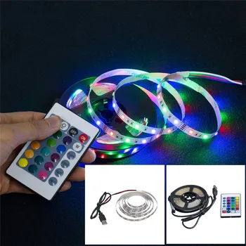 

DC 5V USB Led Strip Light non waterproof SMD 2835 LED Strip Light RGB 0.5M 1M 2M 3M 4M 5M TV Desktop Screen BackLight Diode Tape