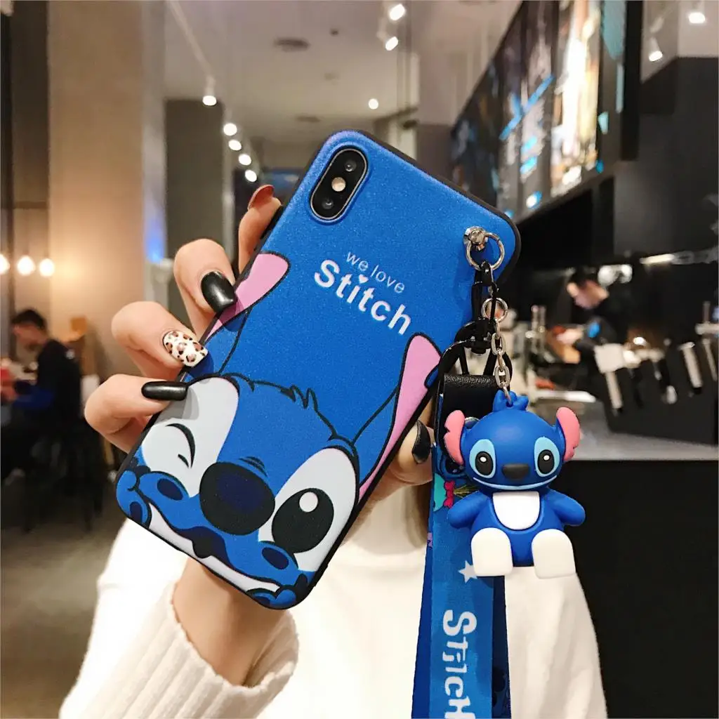 Для iPhone 11 Pro Xs Max XR 6 7 8Plus для samsung A20 30 50 S10 S9 обратите внимание; размеры 9 и 10 чехол стежка чехол-накладка из термополиуретана с подставкой держателем для телефона ремень веревка Чехол
