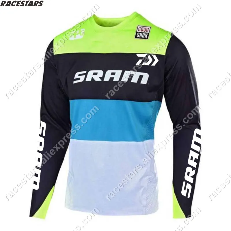 Новые мотоциклы Джерси Мотокросс рубашки SRAM команда Горные Джерси MX MTB внедорожный горный велосипед clycling с длинным рукавом mtb Джерси