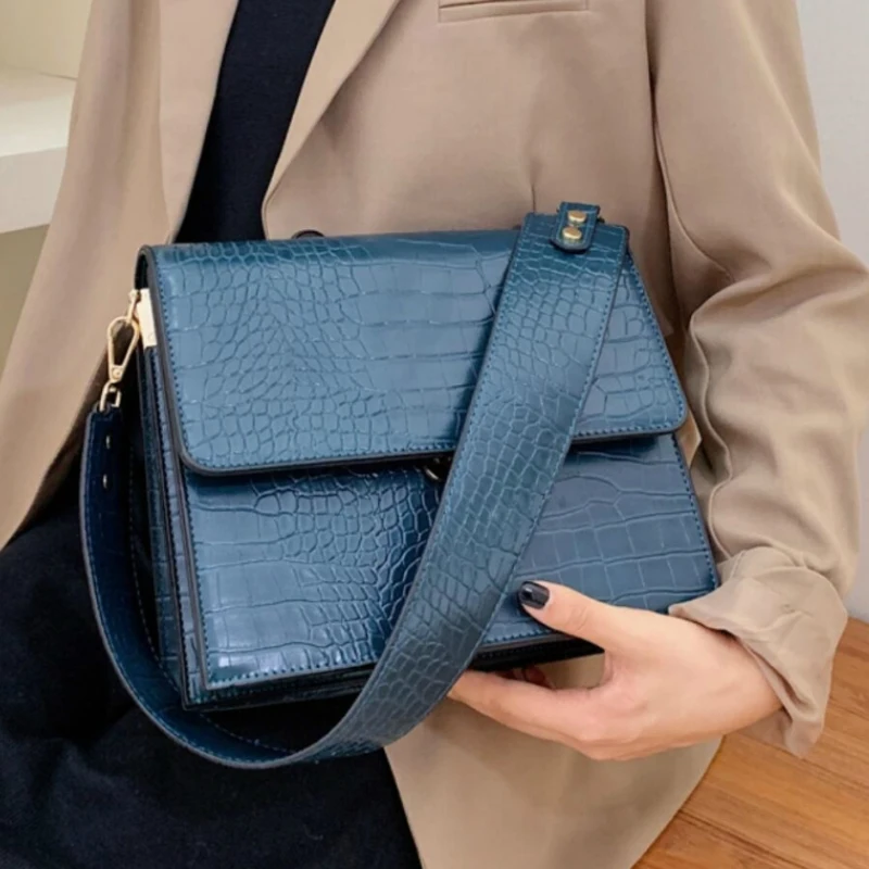 

Alligator Tote Bags for Women PU LEATHER Messenger Bag Female Handbags Designer Famous Brand Crossbody Bags