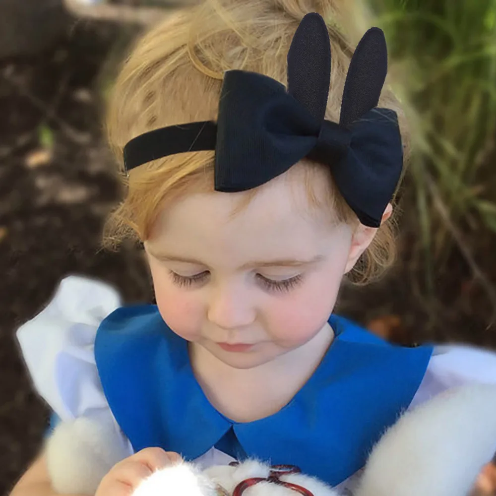 

3Pcs Baby Rabbit Ears Headband Flower Bows Hairband Baby Girl Headbands Newborn Hair Accessories Baby Headband Turban HOOLER