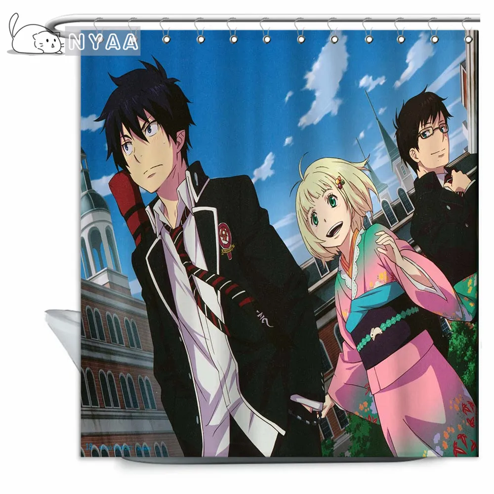 Мяу туфли для косплея Blue Exorcist душ Шторы полиэстер ткань 12 Крючки Ванная комната