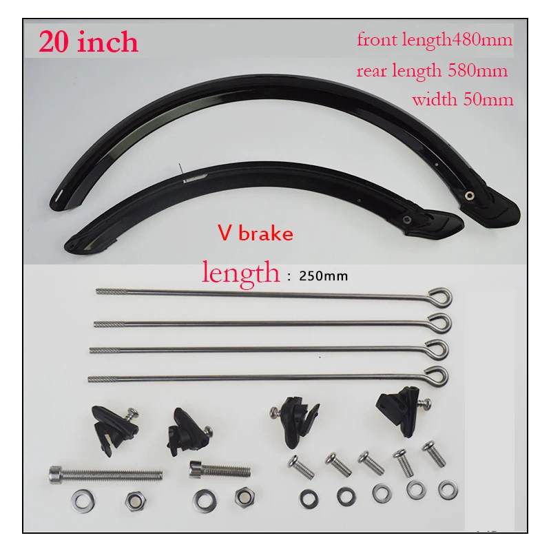 Bicycle Fender 14 16 20 inch Folding Bicycle Mudguard 412 dahon V brake Disc brake Front Rear