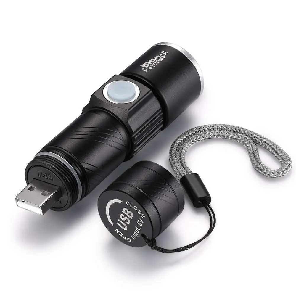 Recarregável Ultra Brilhante Pequeno Cree Led Tocha Lanterna Feixe Focando Zoom Luz Azul Usb 9 tocha lanterna feixe focando zoom luz azul