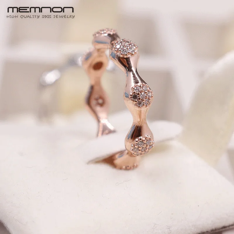 Memnon Новая Осенняя Коллекция love pods кольцо из серебра 925 пробы для женщин anillos с розовым и золотым цветом серебряные ювелирные изделия