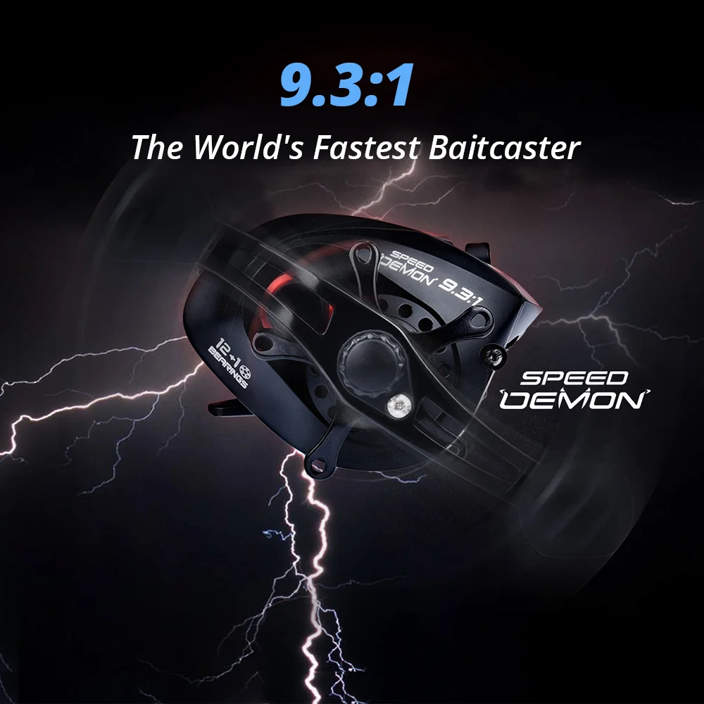 KastKing speed Demon 9,3: 1 высокоскоростная катушка для baitcasing, Ультралегкая 12+ 1 шарикоподшипники, Рыболовная катушка для речной/озерной приманки