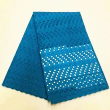 Африканский хлопок швейцарская вуаль кружева тканевый шнур свадьба в Африканском нигерийском стиле Вечерние материал