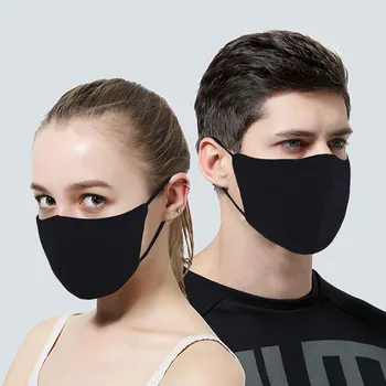 

Cotton Black Face Mask PM2.5 Activated Carbon Mask Washable and Reusable Anti PM2.5 dust Mouth Mask Windproof Mouth-muffle