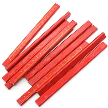 

10X Carpenter Pencils Lead Sharpener &Scale For DIY Builder Woodworking
