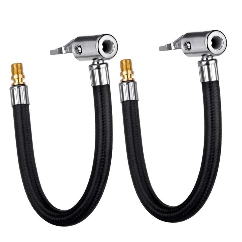 Motorcycle Car Bike Tire Air Inflator Hose Inflatable Pump Extension