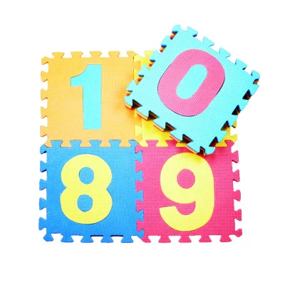 10 PCS animal Number Pattern Foam Play Puzzle activity Kids Mat Mats Rug Joint Indoor baby Split Soft Puzzle Carpet - Цвет: number