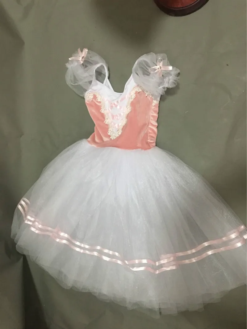 Crianças crianças adulto longo vestido de bailarina