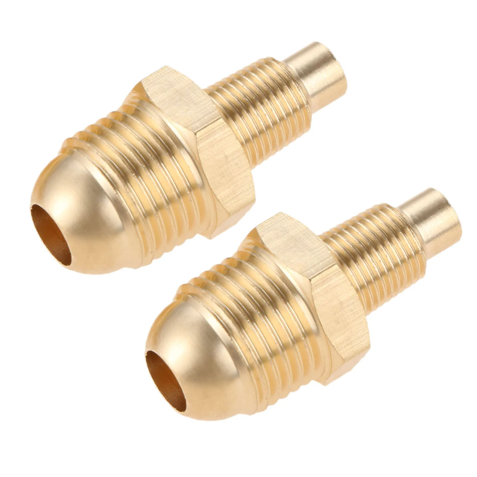 

2 pcs Propane Orifice Connector Brass Tube Fitting 3/8" Flare x 1/8" Mnpt for Casting Cooking Stove Grill Turkey Pot Cooker