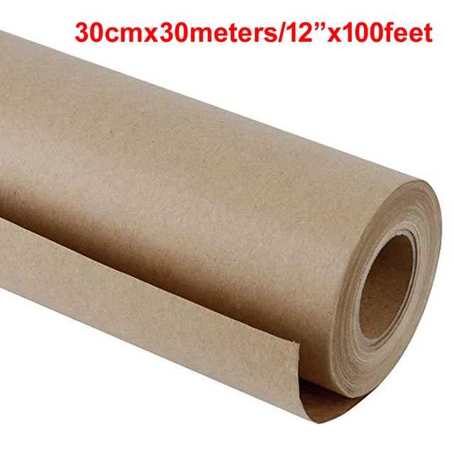 White Kraft Wrapping Paper Roll,Recycled Kraft Paper for Packing,  Moving,Gift Wrapping,Postal,Parcel,Crafts,12 Inch x 100 Feet - AliExpress