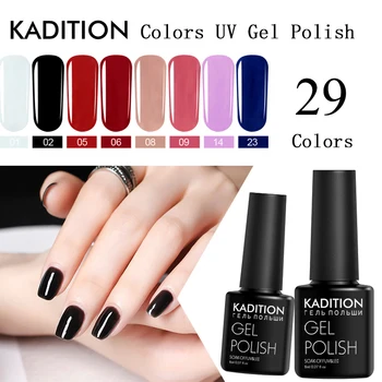 

KADITION Nude Nail Gel Polish Varnish Color Manicure Semi-permanent Matte Base Topcoat UV LED Nails Gel Polish Soak Off Nail Art