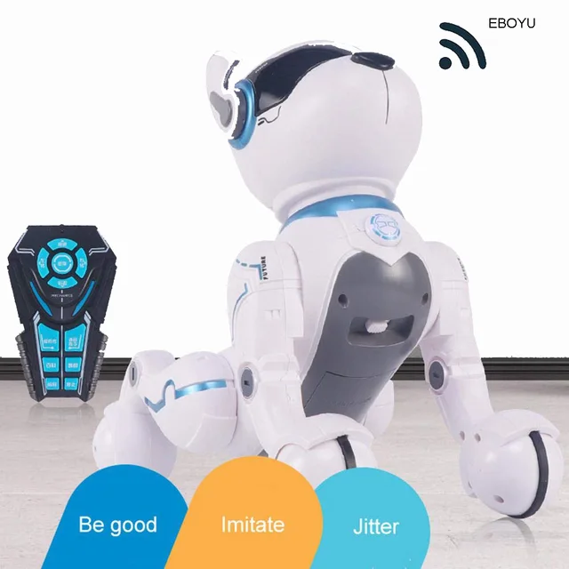 JXD A001 Smart Talking RC Robot Dog Walk & Dance Interactive Pet Puppy Robot Dog Remote Voice Control Intelligent Toy for Kids 6