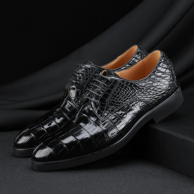 Authentic Crocodile Belly Skin Handcraft Men Formal Dress Shoes Genuine  Exotic Alligator Leather Male Lace-up Square Toe Oxfords - AliExpress