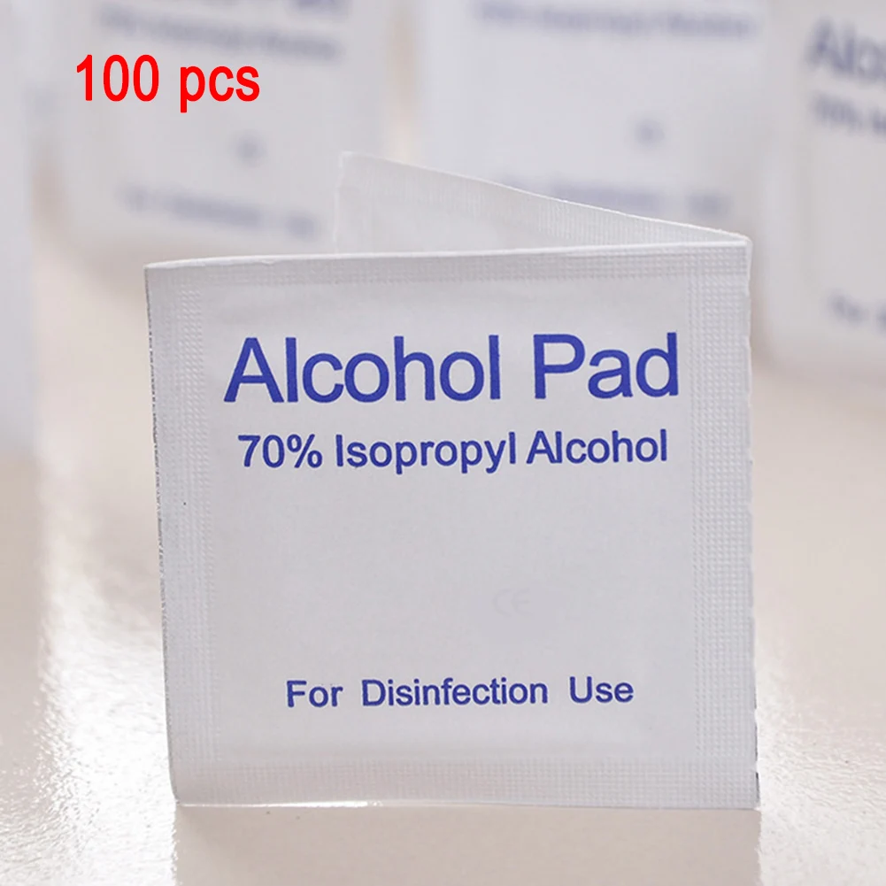 

Disposable Alcohol Pads Alcohol Wipes Sterilization Nail cleaning First Aid Antibacterial Cleanser Household Health &1