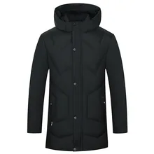 Новая зимняя мужская куртка, утолщенная, теплая, повседневная, много карманов, съемный капюшон, длинное пальто, мужские парки высокого качества