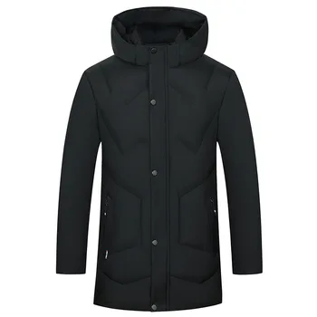 

New Winter Jacket Men Thicken Warm Casual Multi-Pocket Detachable Cap Long Coat Men High Quality Parkas