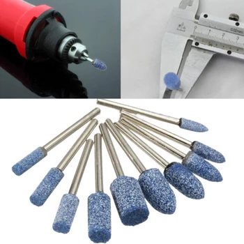 

10X 3MM Polishing Wheel Grinding Shank Flat Head & Bullet Tip For Rotary Tools