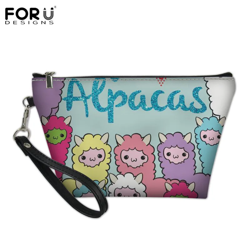 FORUDESIGNS, альпака, лама, принт, для девушек, многофункциональный, макияж, большая емкость, органайзер для туалетных принадлежностей, женская сумка для хранения, Feminina - Цвет: HXA91Z8