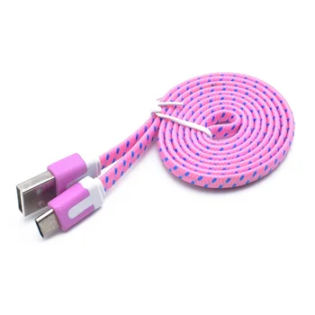 

Lightweight Portable 2M USB Type-C Data Transfer Sync Charging Cable Nylon Braided For Nokia N1 For MEIZU 10 Colors Optional