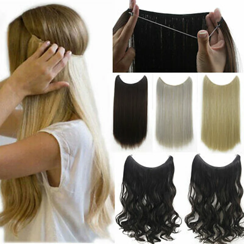 

WERD 24 Inch Pony Tail Hair Extension Long Straight Hair Ladies Hair Clip High Temperature Synthetic Hair Extension