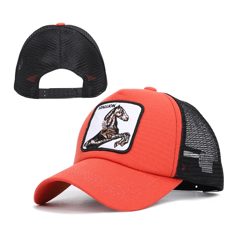 

Summer sunshade cap breathable baseball cap animal pattern Scorpion cock embroidered sticker cap male and female students travel