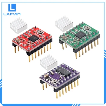 

3D Printer Parts StepStick A4988 DRV8825 Stepper Motor Driver With Heat sink Carrier Reprap RAMPS 1.4 1.5 1.6 MKS GEN V1.4 board